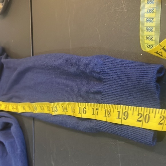 Banana Republic Navy Blue, Quarter Zipper, V neck, Turtleneck, Sweater,  Medium - Picture 6 of 9